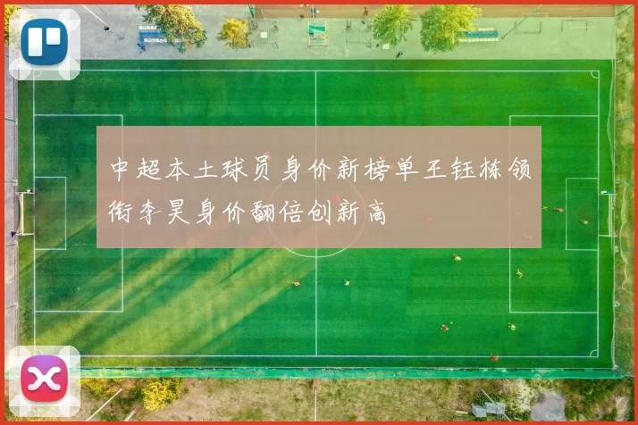 中超本土球员身价新榜单王钰栋领衔李昊身价翻倍创新高